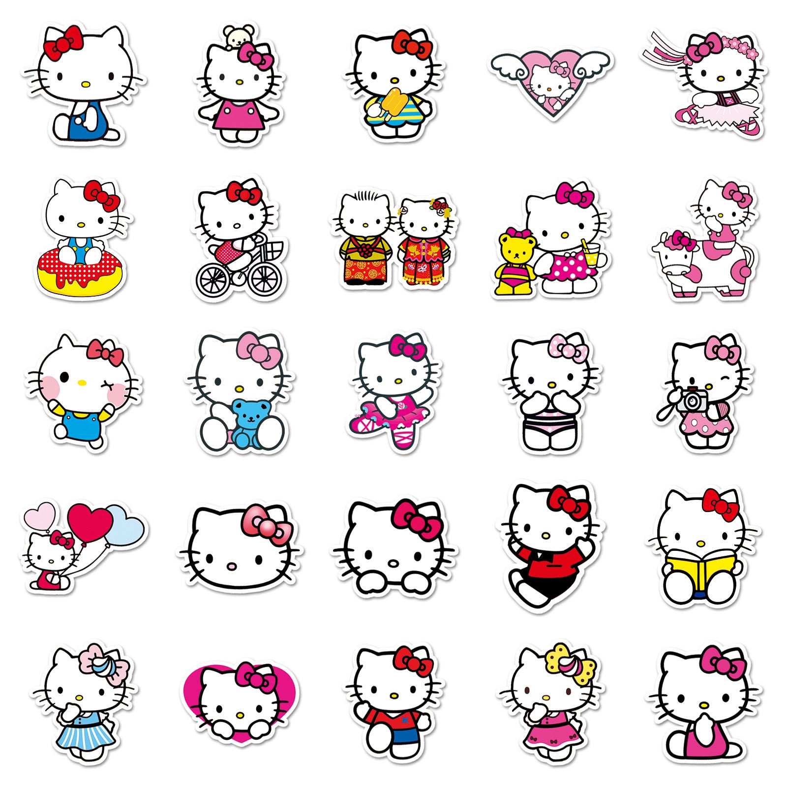 50 Pcs Vinyl Kitty Cat Stickers TZKT47