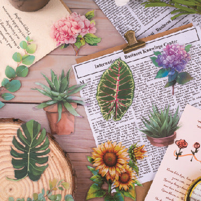 30 Pcs Green Plant Stickers XRYL