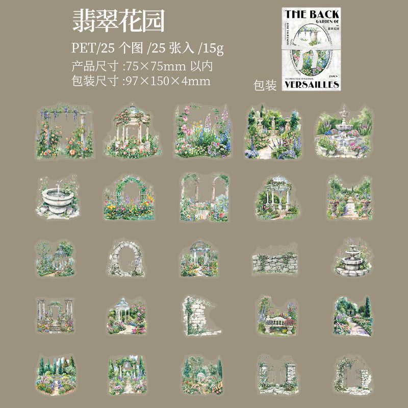 25 Pcs Garden PET Stickers FESHHY