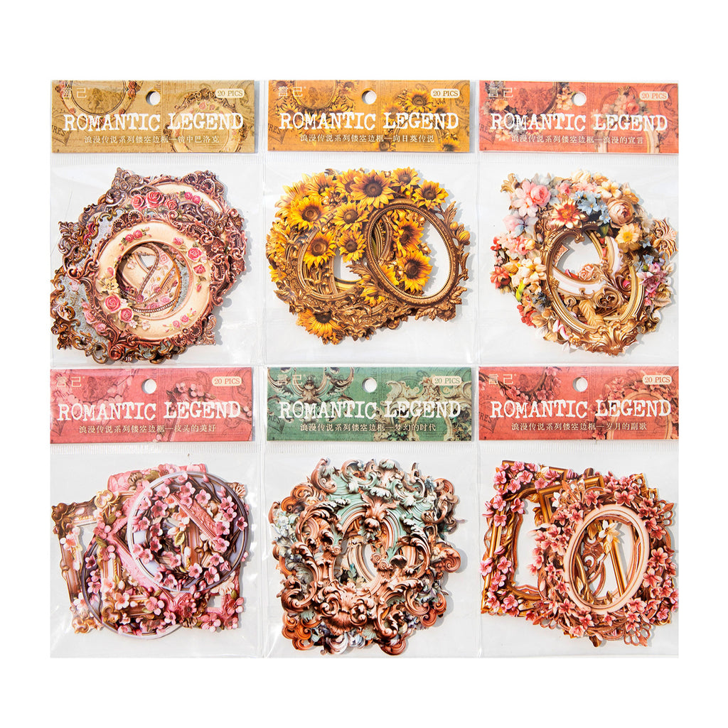 10 Pcs Floral Frame Paper LMCS