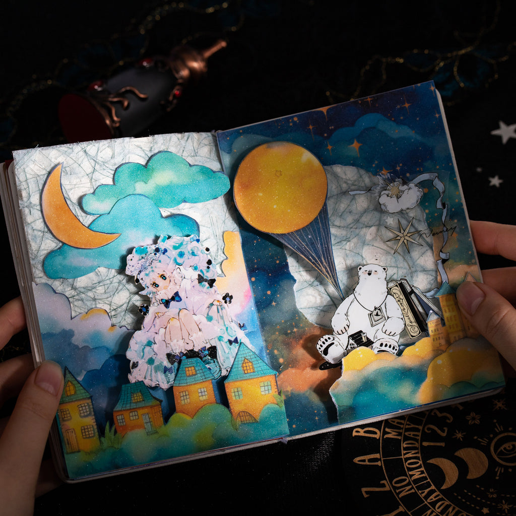 10 Pcs Fantasy Night Sky Washi Stickers LGXH