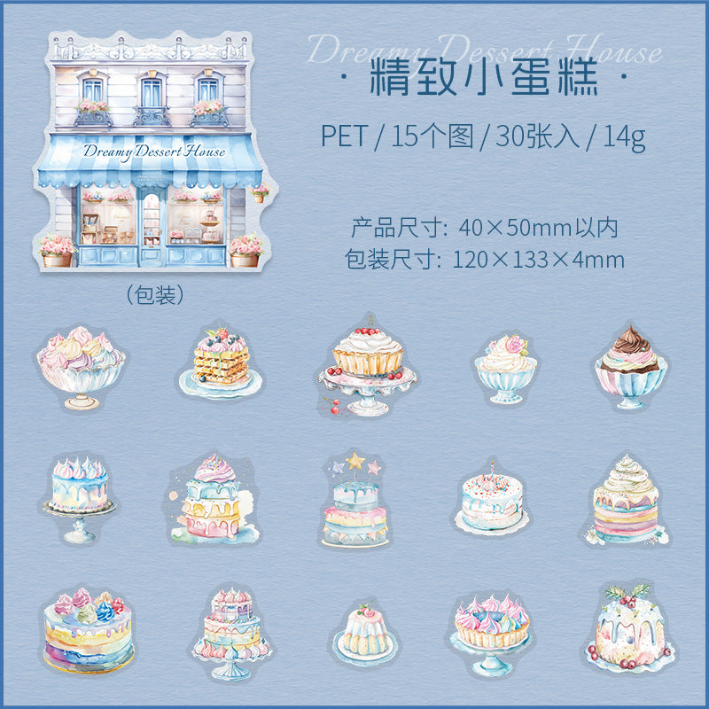 10 Pcs Dessert PET Stickers MHTPW