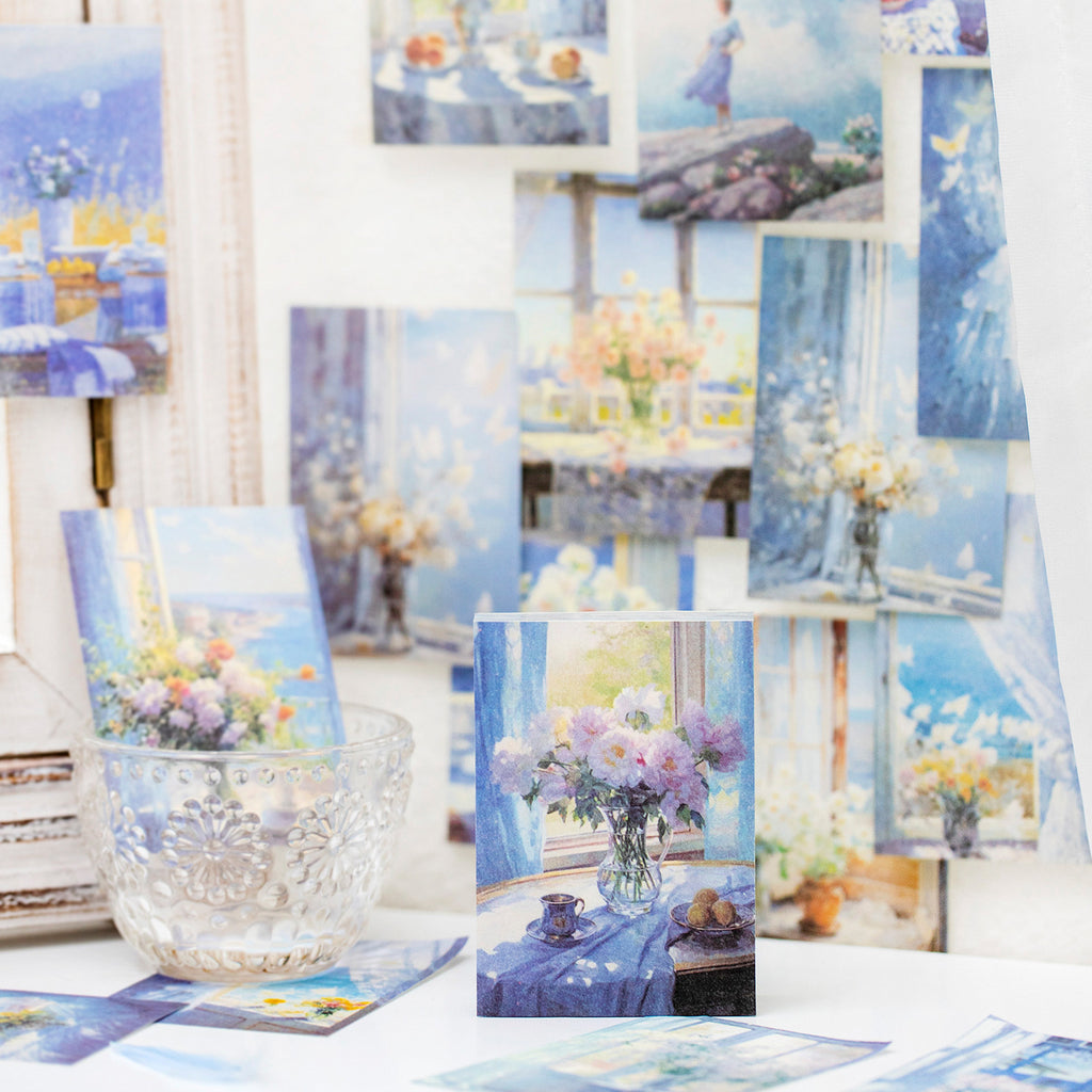 100 Pcs Oil Painting Scrapbook Paper YDRL