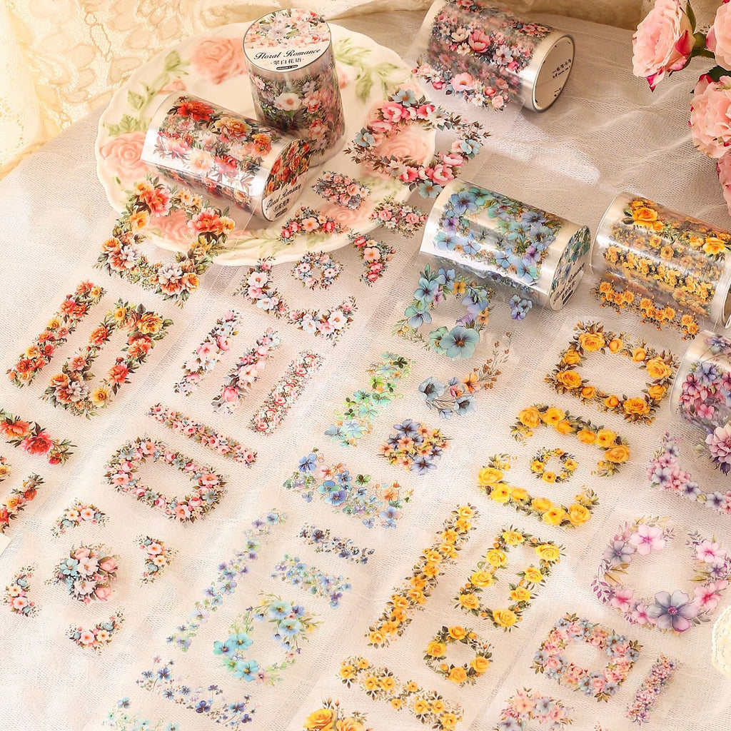 1 Roll Die-cut Flowers PET Tape HHLM