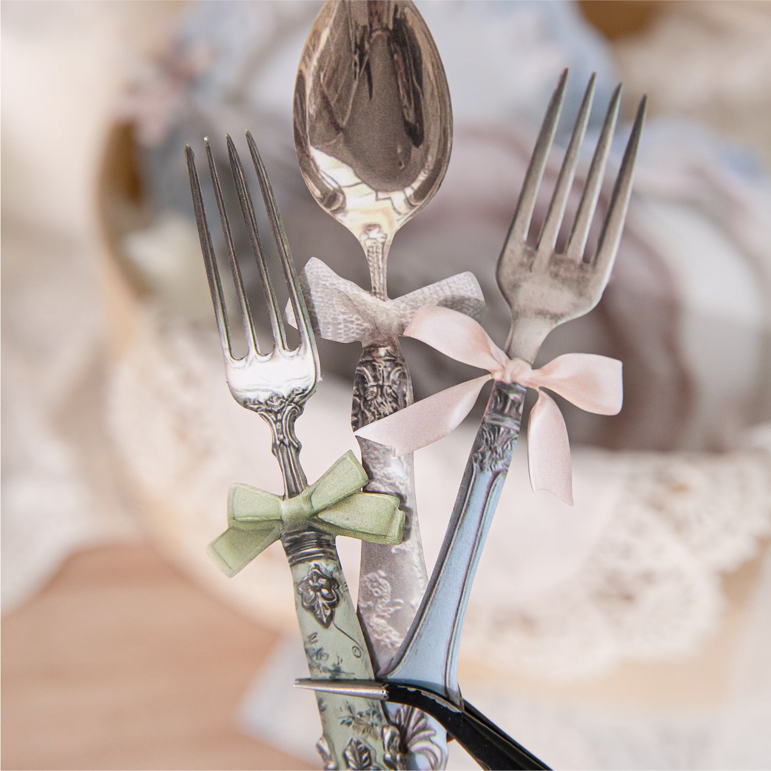 20 Pcs Tableware Themed PET Stickers WTBX