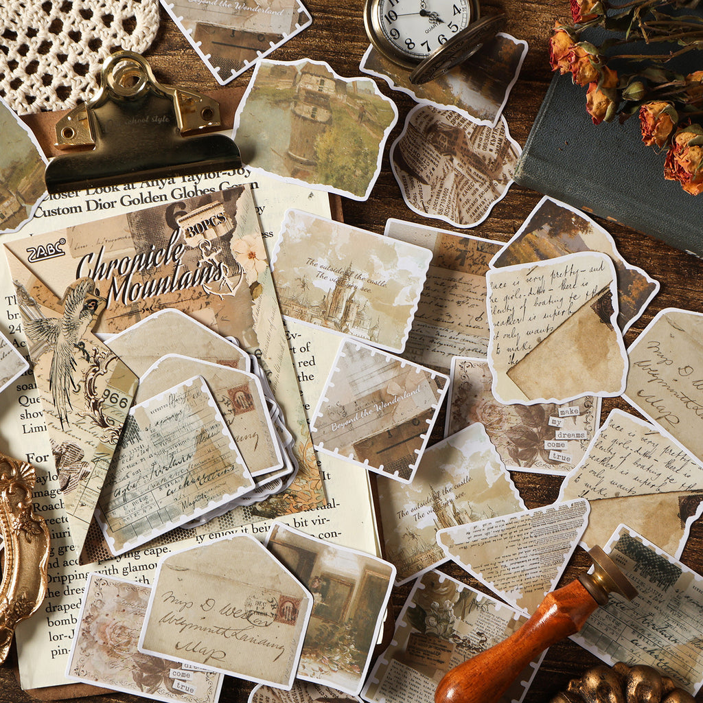 20 Pcs Vintage Aesthetic Journal Stickers YAYJ