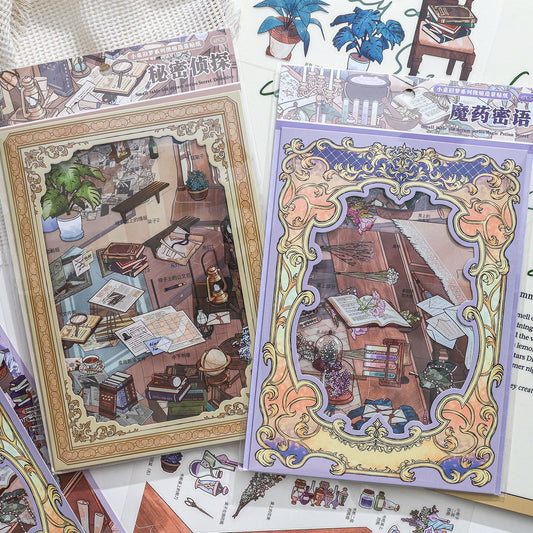 3D Room Scene DIY Stickers Kit XZJM