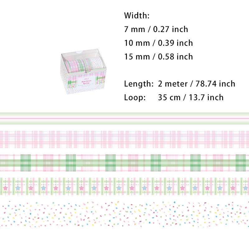 5 Rolls Cute Washi Tape MYXXD
