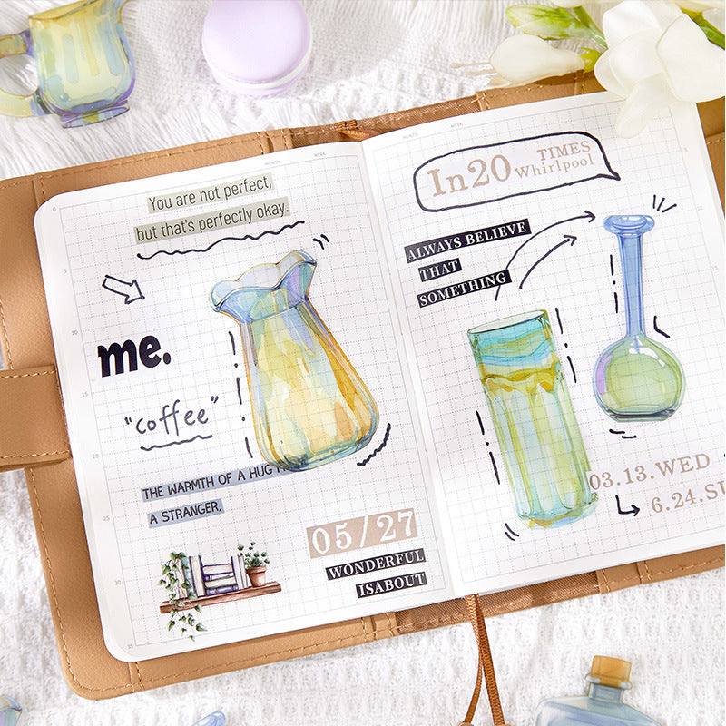 20 Pcs Dream Bottle PET Stickers XYZMP