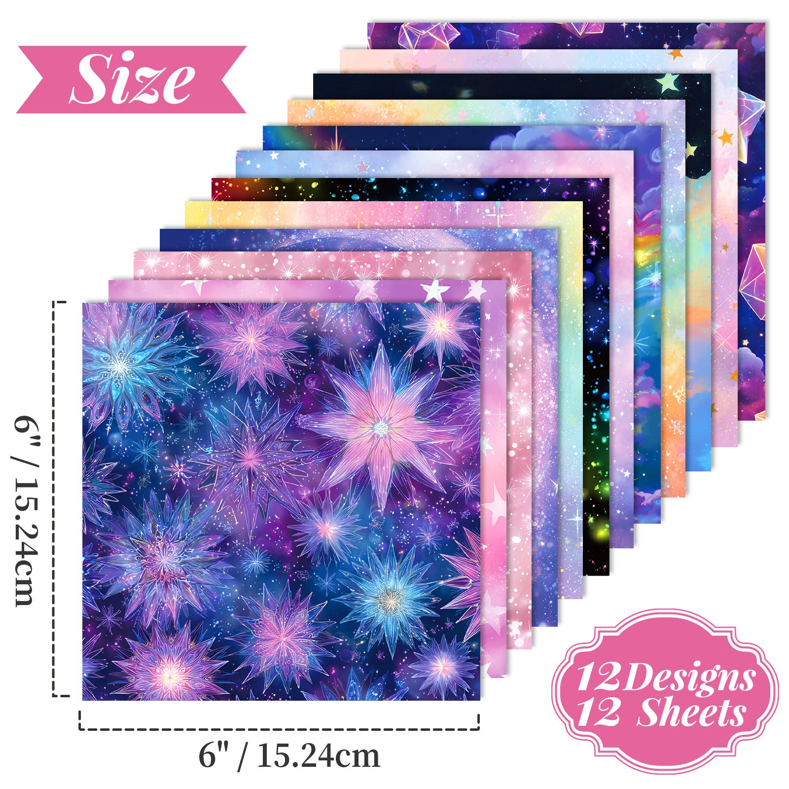 6 inch Starry Scrapbook Paper Pad PA820