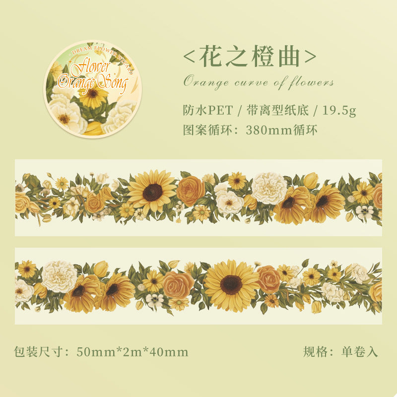 1 Roll Flower PET Tape MHXZ