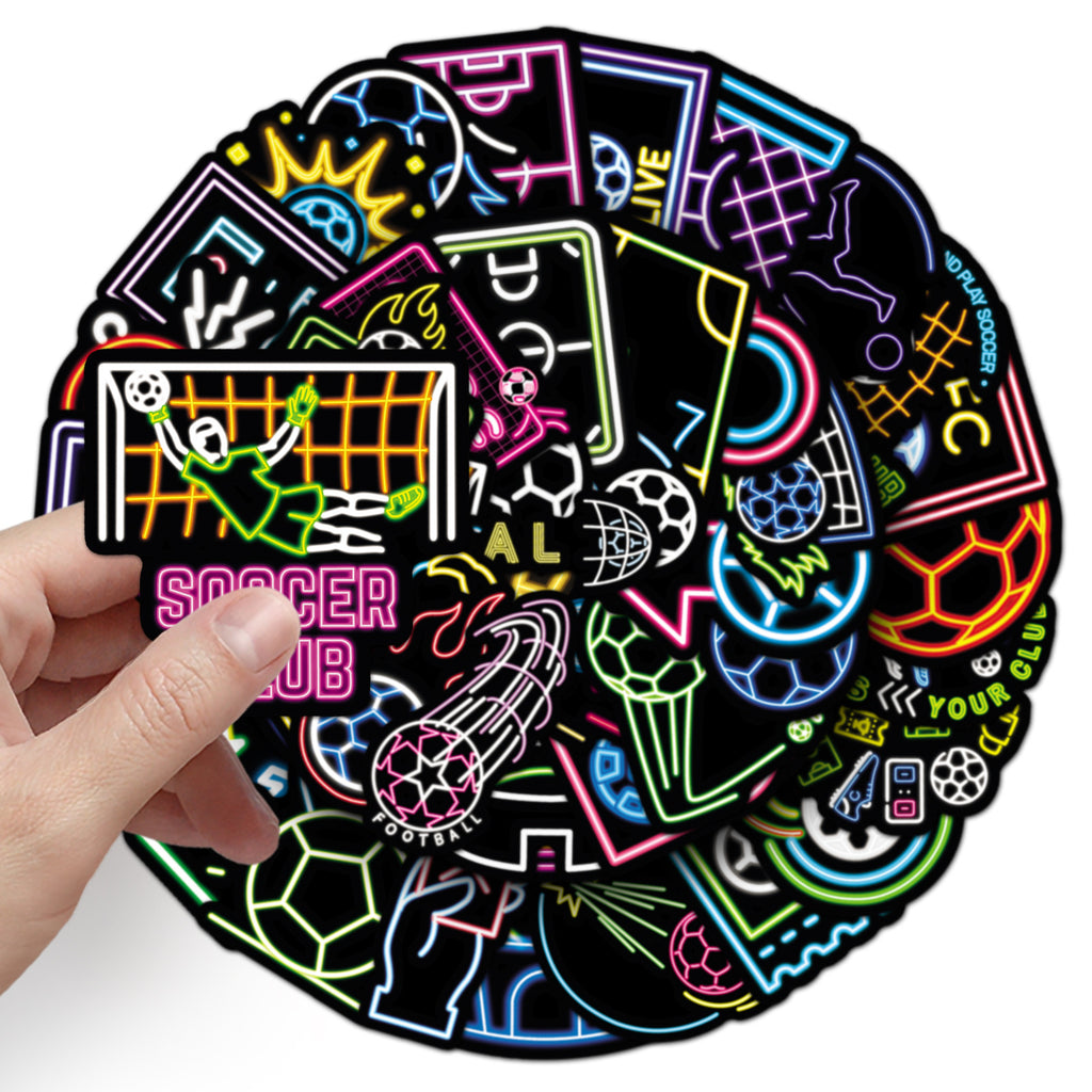 50Pcs Football Theme Waterproof Vinyl Stickers STY15