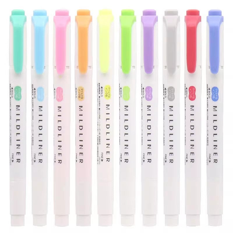 Zebra Mildliner WKT7 Double-Sided Highlighter - Mild Chrysanthemum Yellow