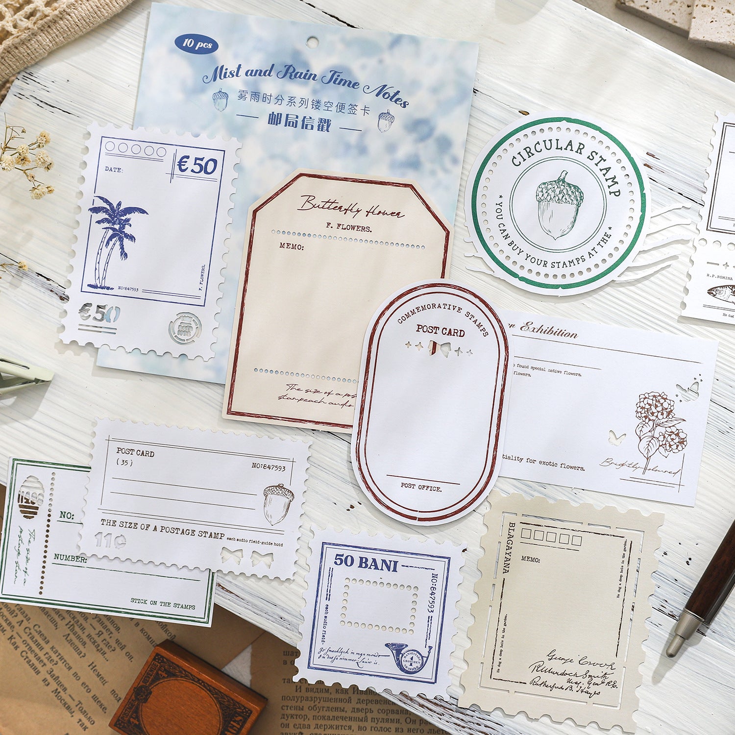 10 Pcs Label Notepad Cardstock WYSF