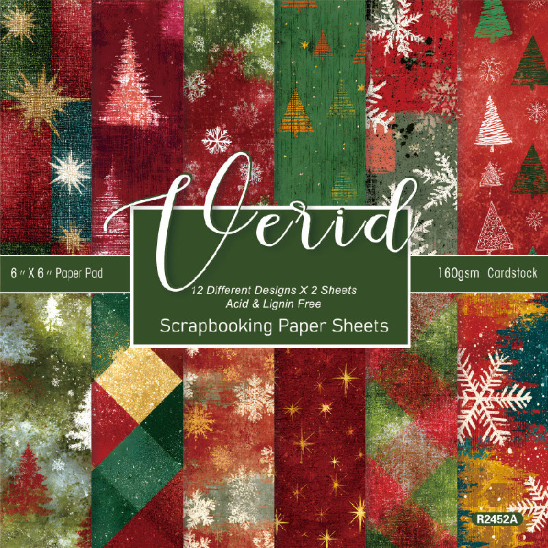 6 inch Christmas Scrapbook Paper Pad SKP2452