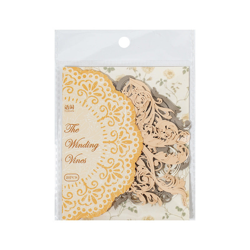 20 Pcs Hollow Cutout Paper Flower Leaf ZMFH