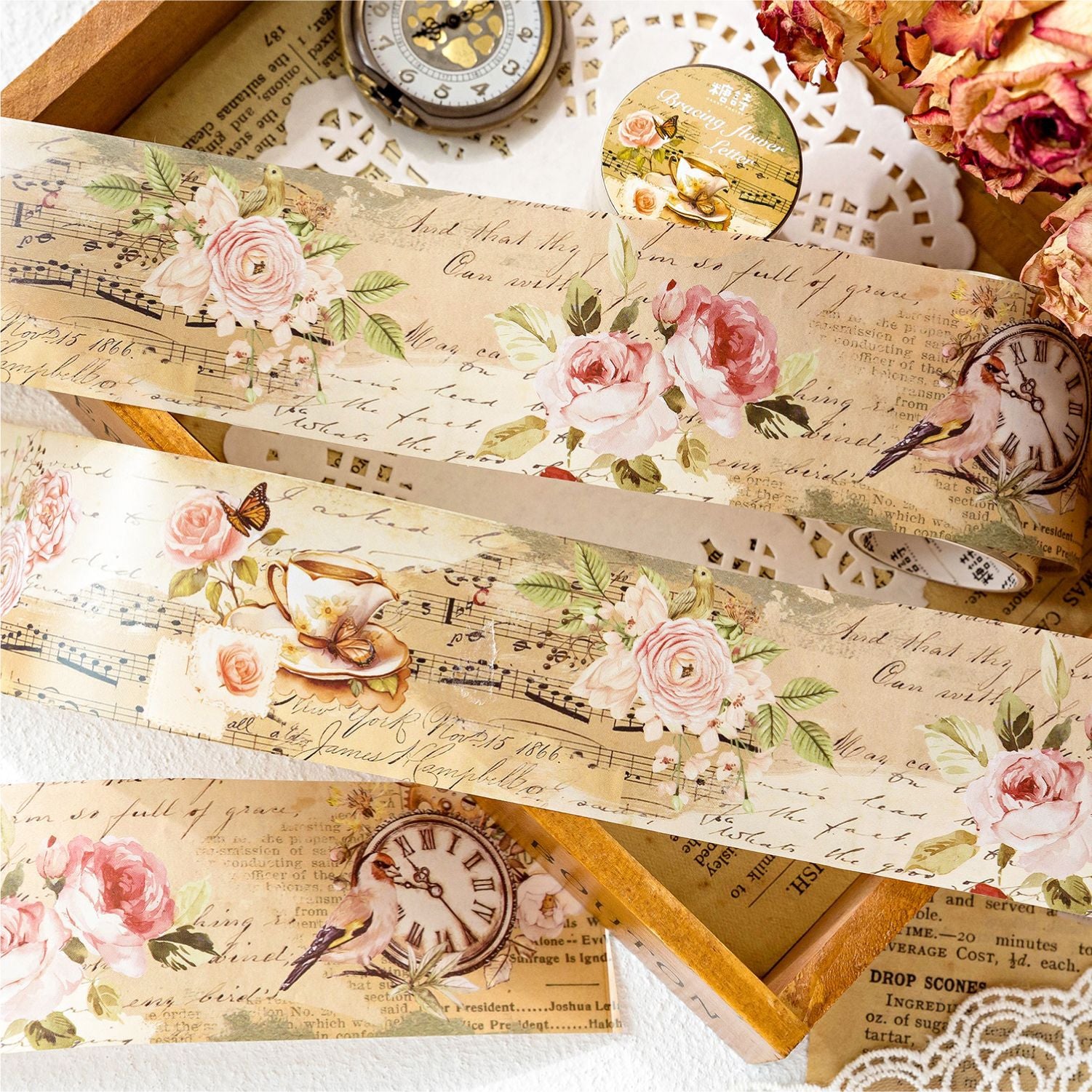 1 Roll Flowers PET Tape HZWY