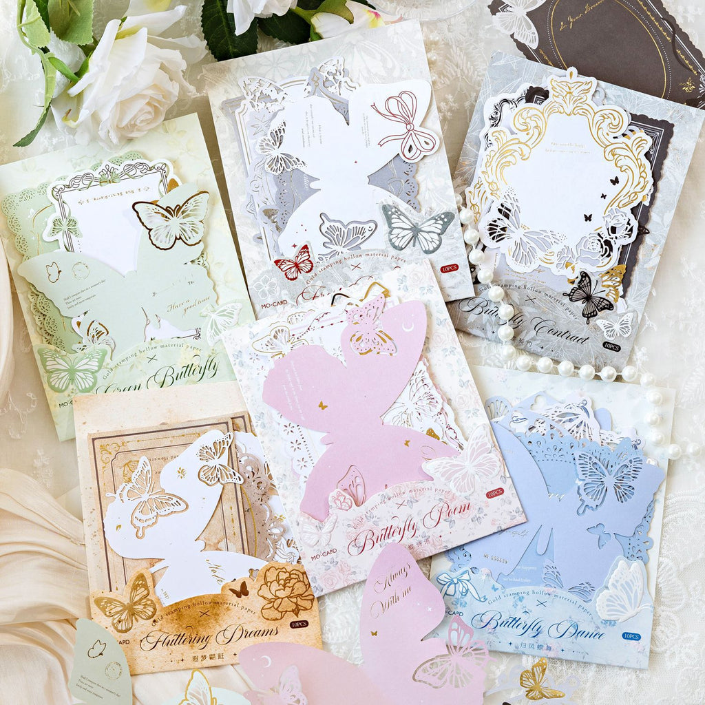 10 Pcs Butterfly Theme Notepad Paper PDWY