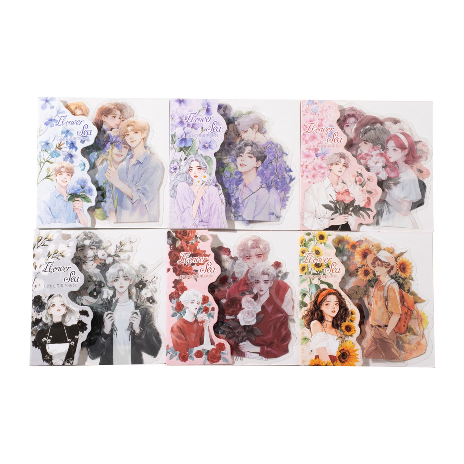 15 Pcs Rose Girl PET Stickers QPZHHZ