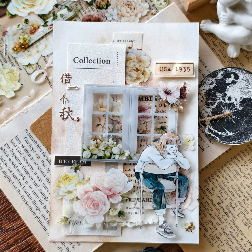 Floral Decorative Tape Rolls- Half-Creek Moonlight