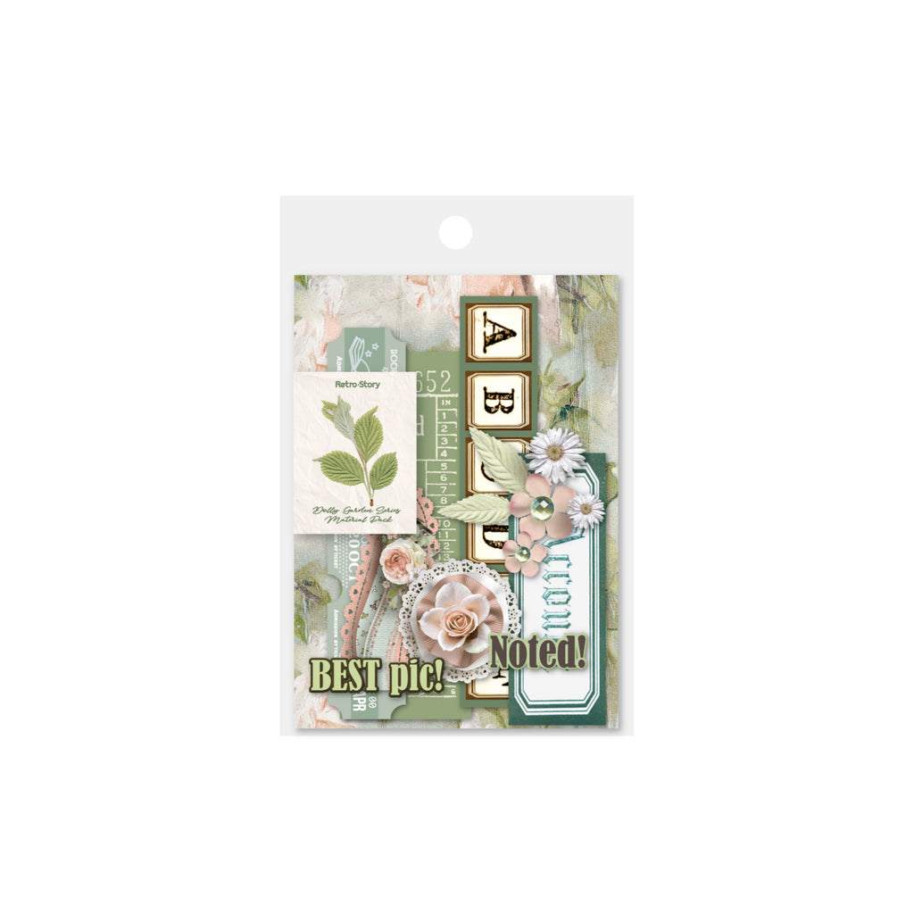 50 Pcs Vintage Floral Journal Paper and Stickers Kit DLHY