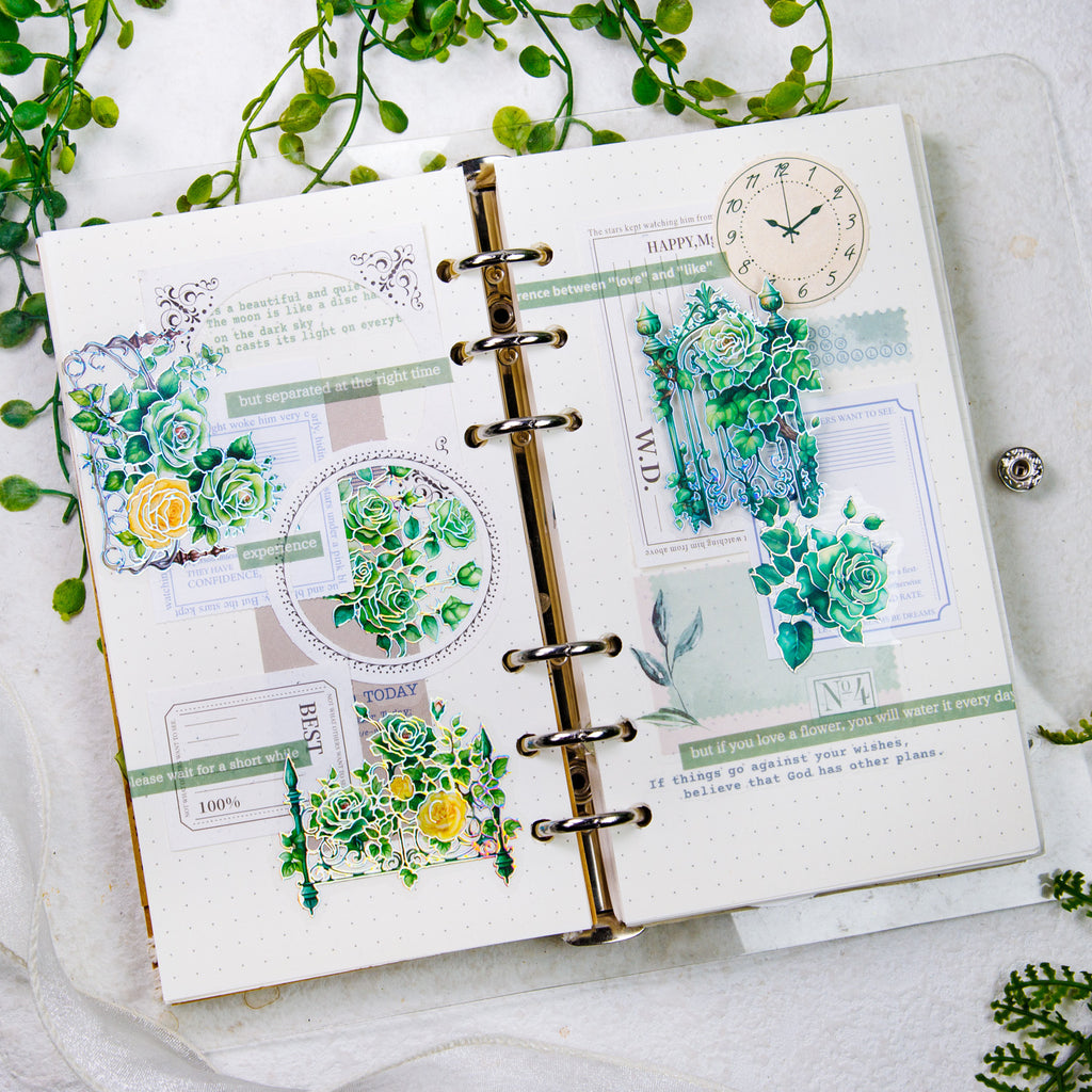 20 Pcs Flowers PET Stickers LYYR