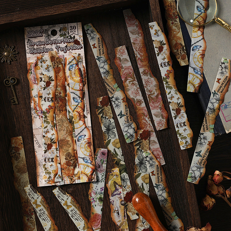30 Pcs Vintage Journal Stickers RBSG