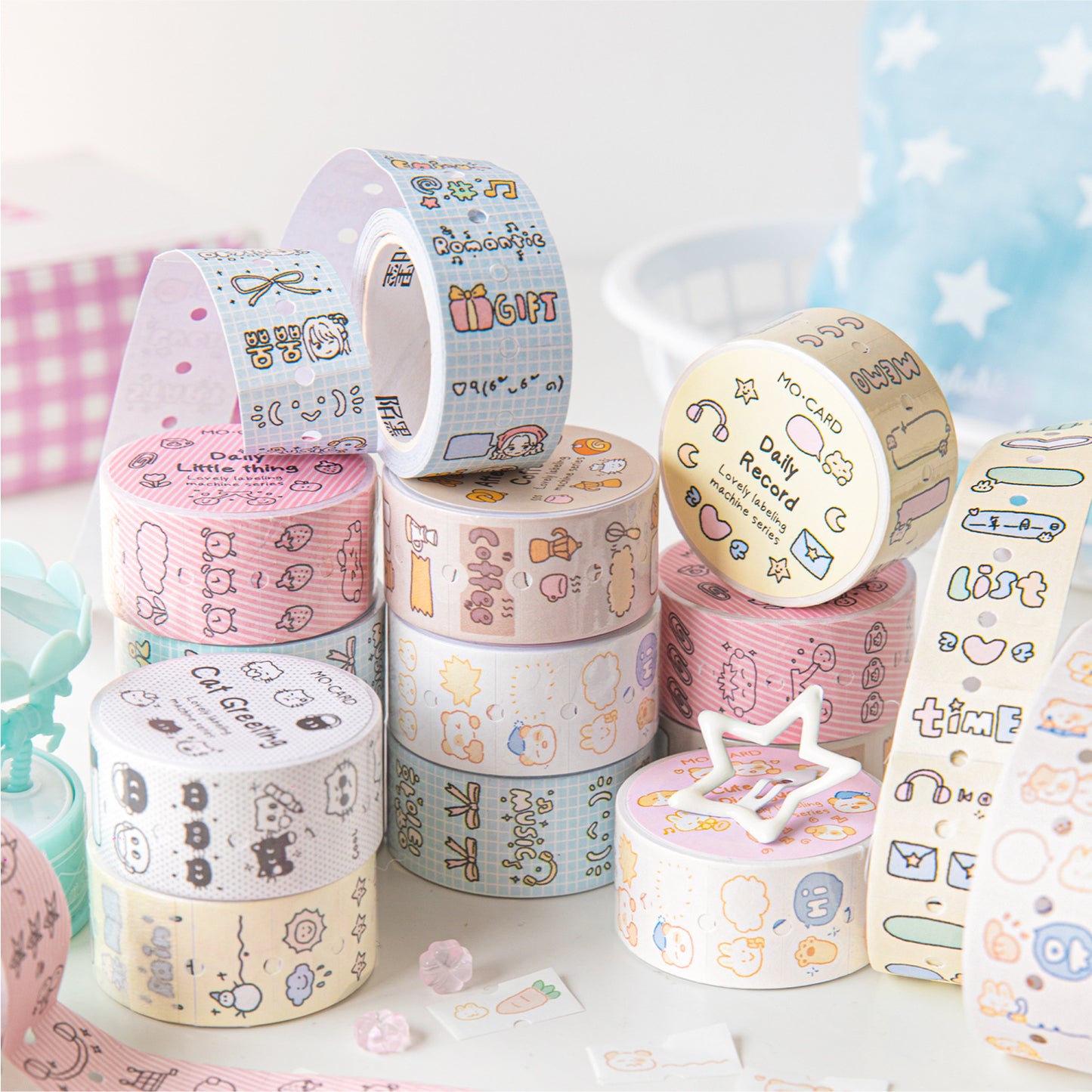 1 Roll Cute Journal Stickers KABQJ