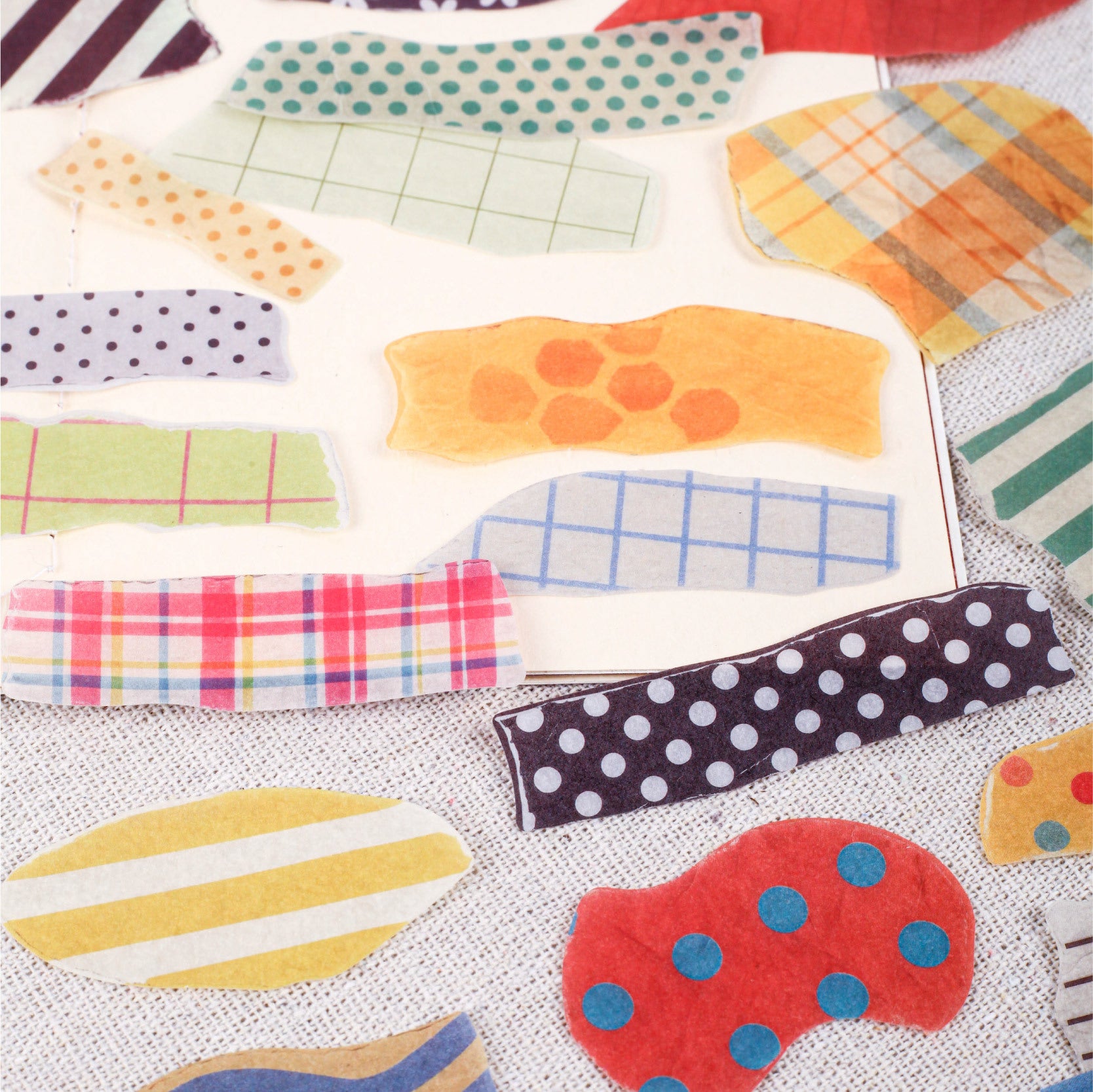 20 Pcs Torned Gird Dot Washi Stickers JIDA