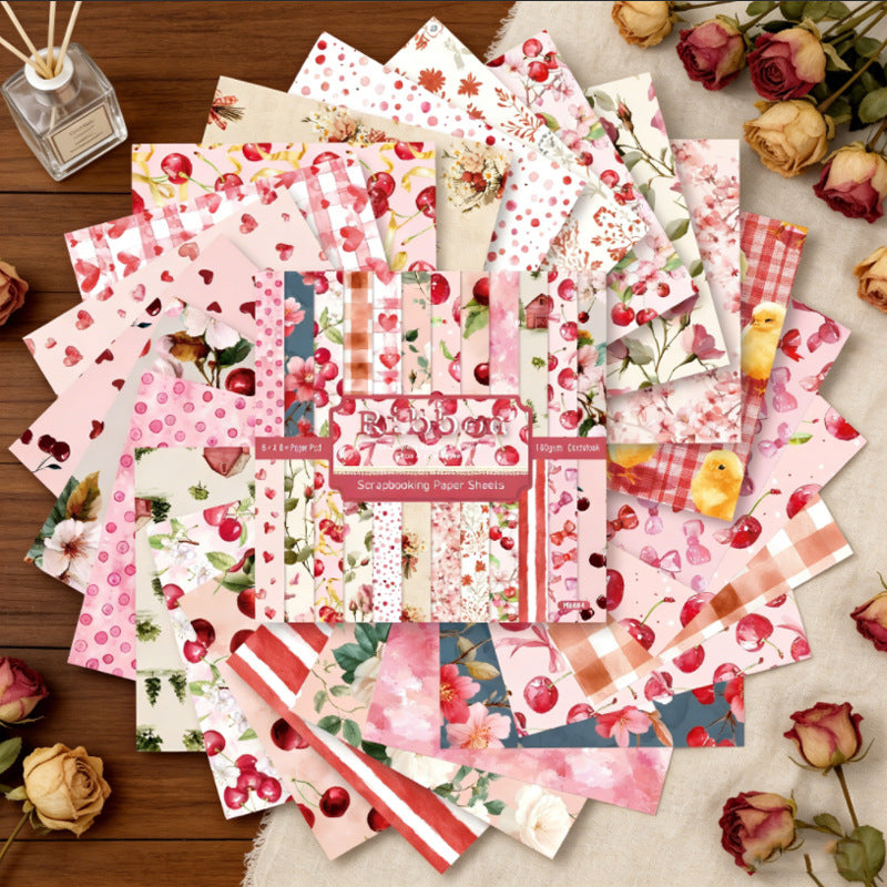 6 inch Ribbon Scrapbook Paper Pad SKP604