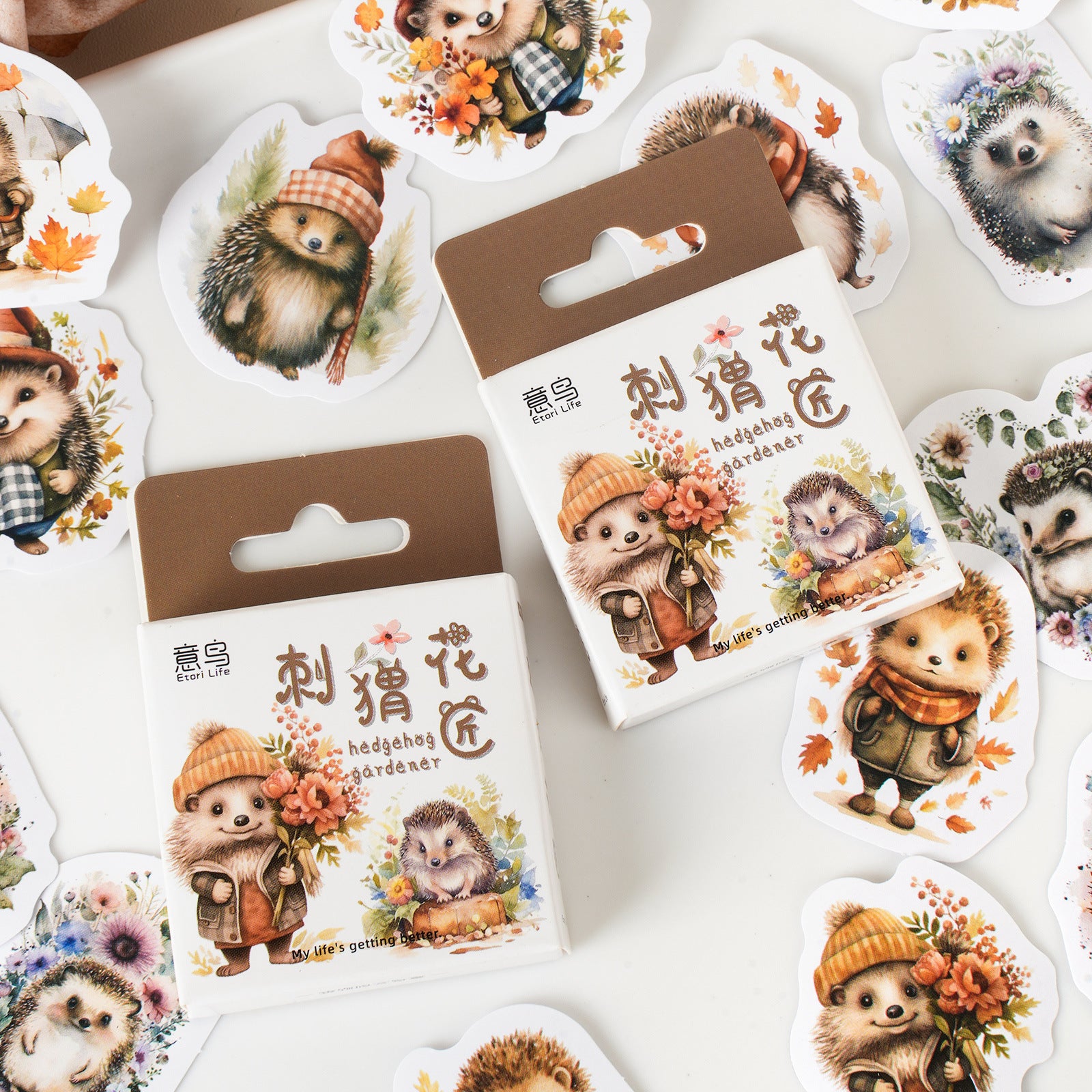 46 Pcs Hedgehog Stickers CWHJ