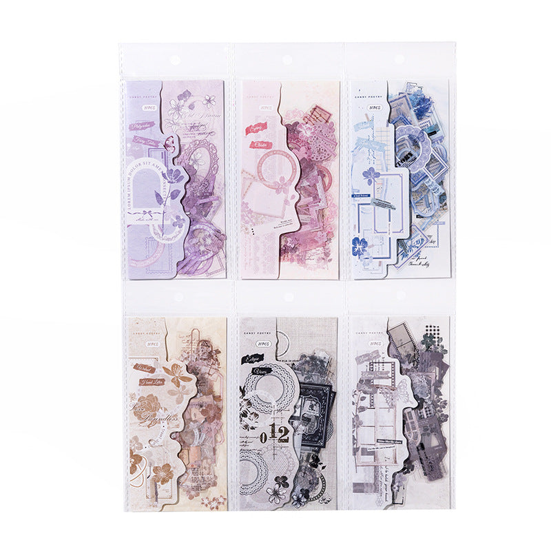 10 Pcs Vintage Collage PET Stickers AYJZ