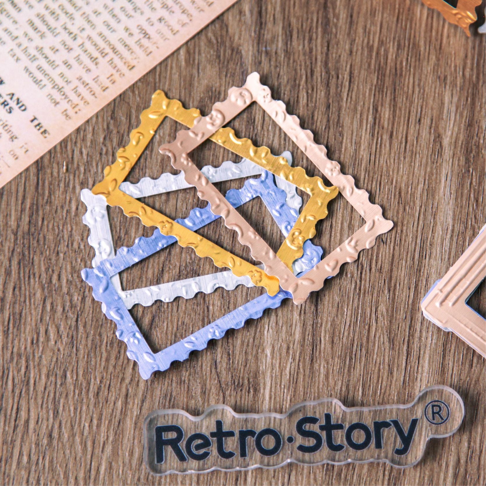 20 Pcs Metal Themd Scrapbook Frame Paper  JSHJ
