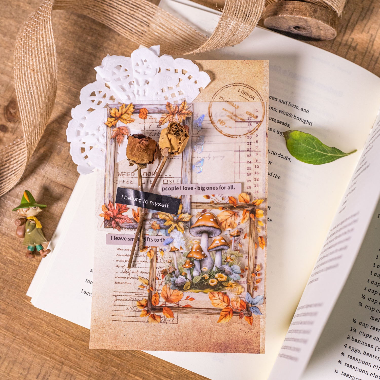 10 Pcs Wooden Frame PET Stickers SYMK