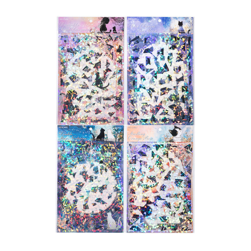 Vintage Cat Diy Puzzle  Stickers LGAY