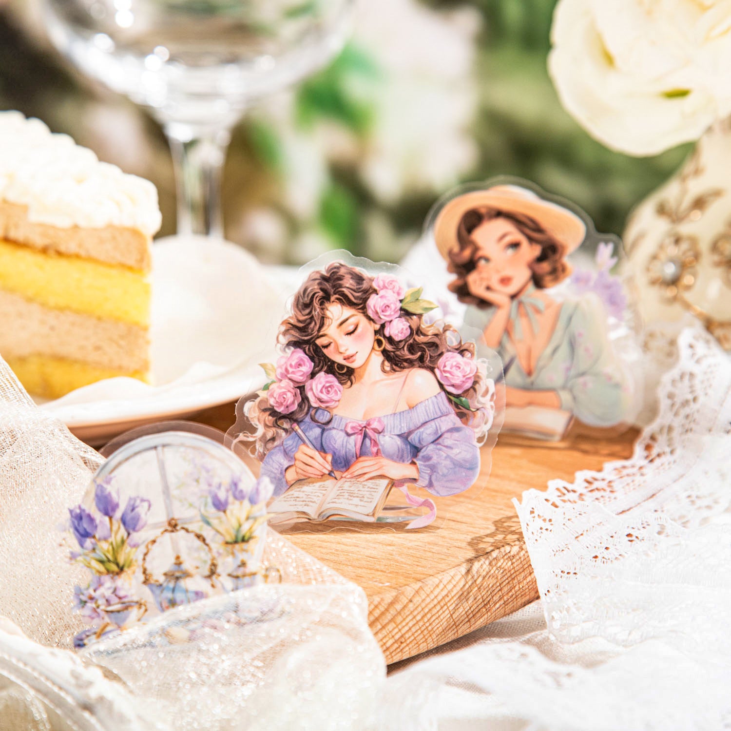 20 Pcs Girl PET Stickers WDWHSG