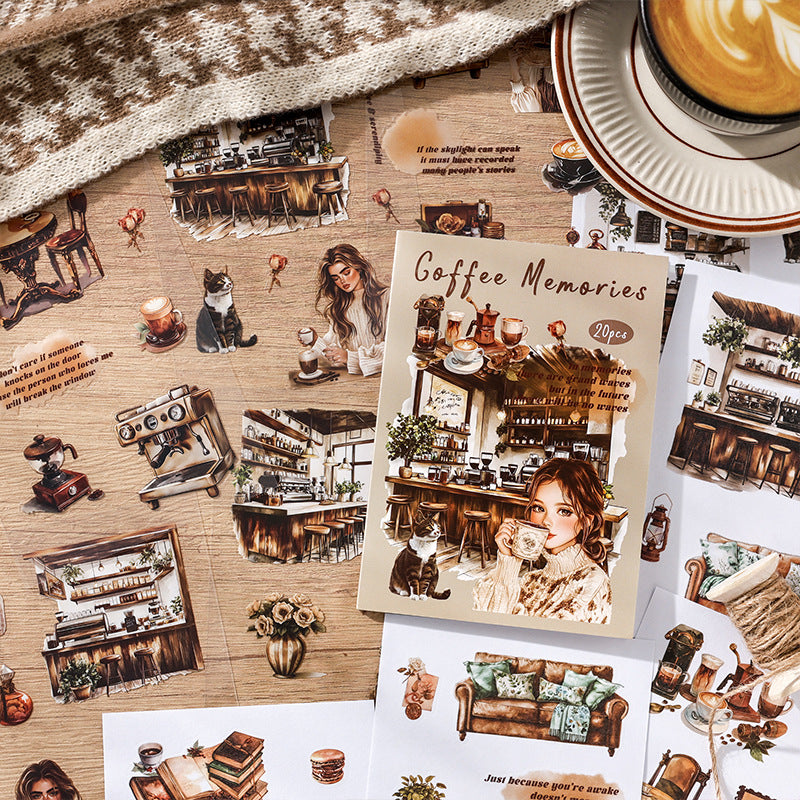 20 Sheets Daily Life Stickers Book XQXX