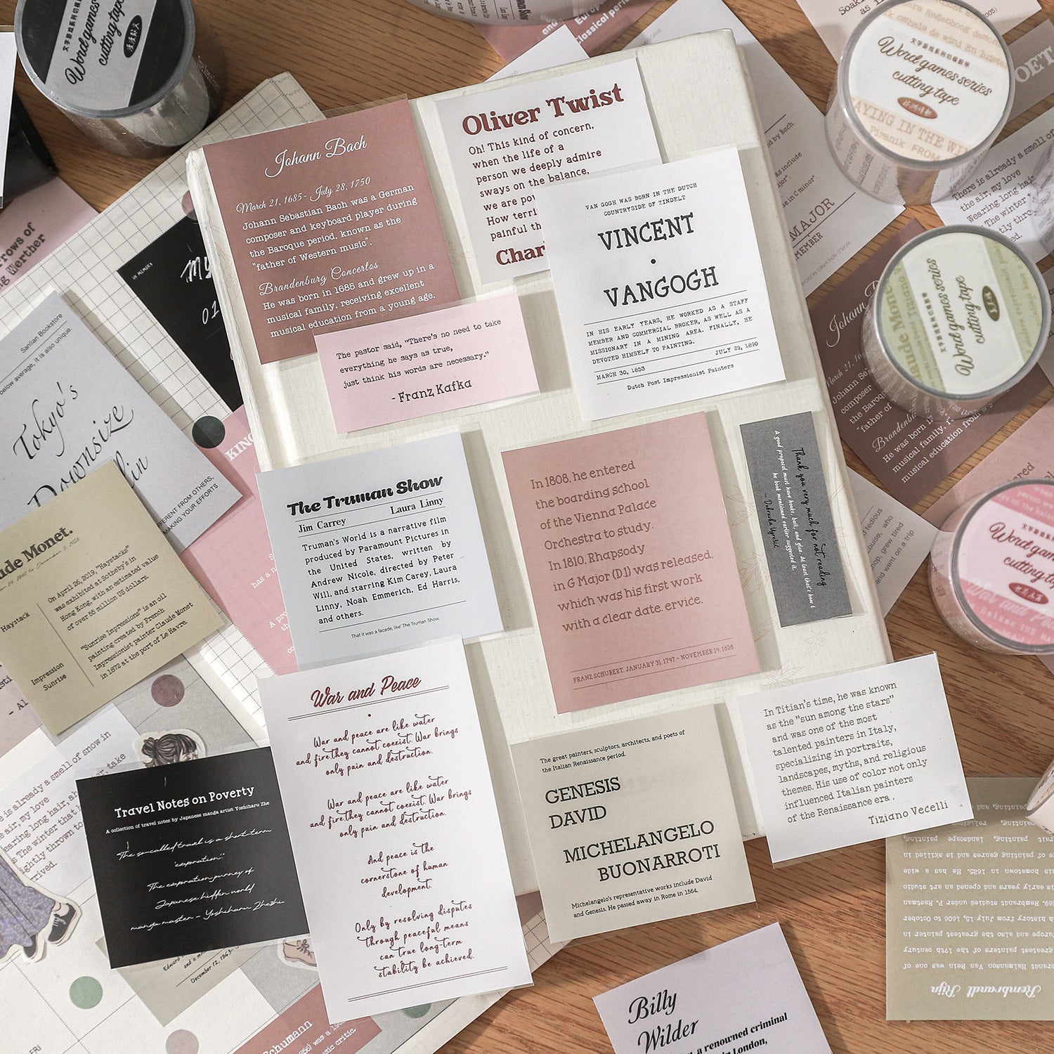 1 Roll Lyric Quotes Words Tape WZYX