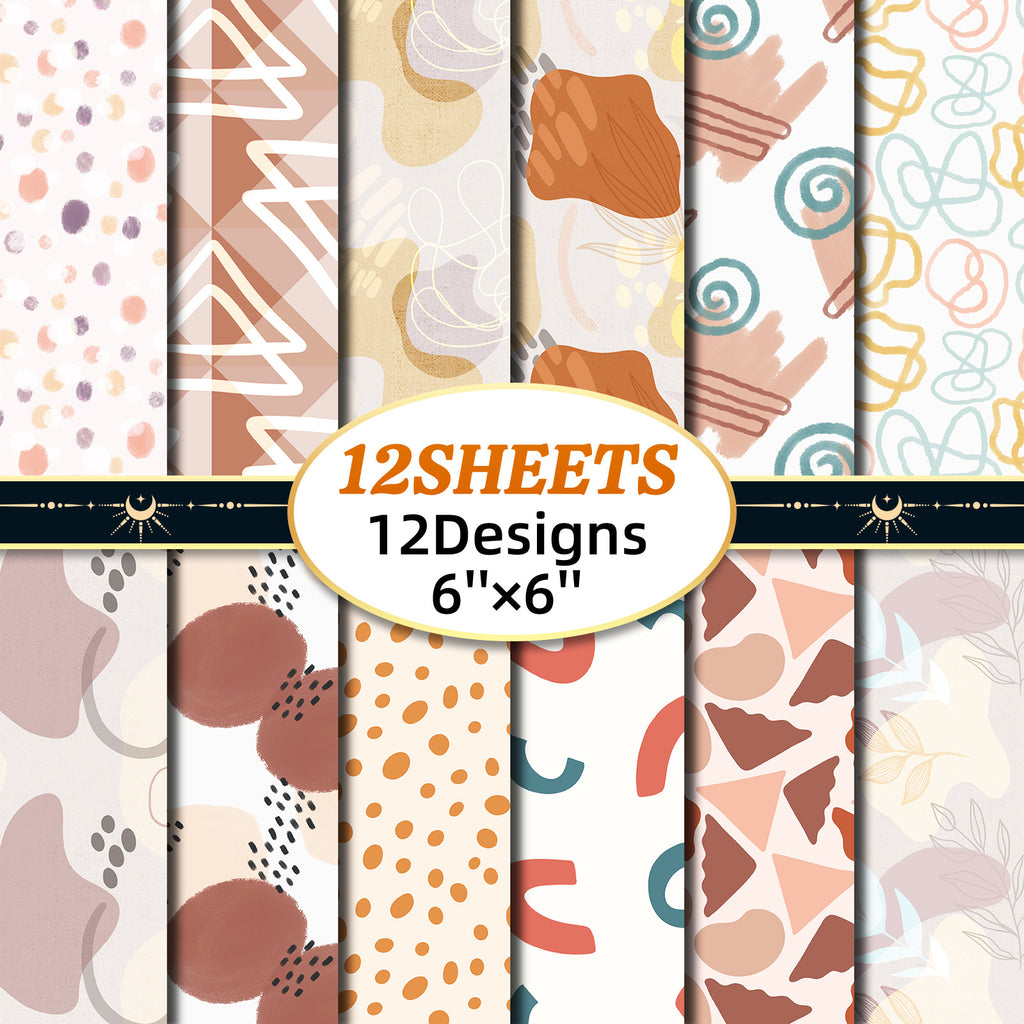 6 inch Boho Scrapbook Paper Pad PA316