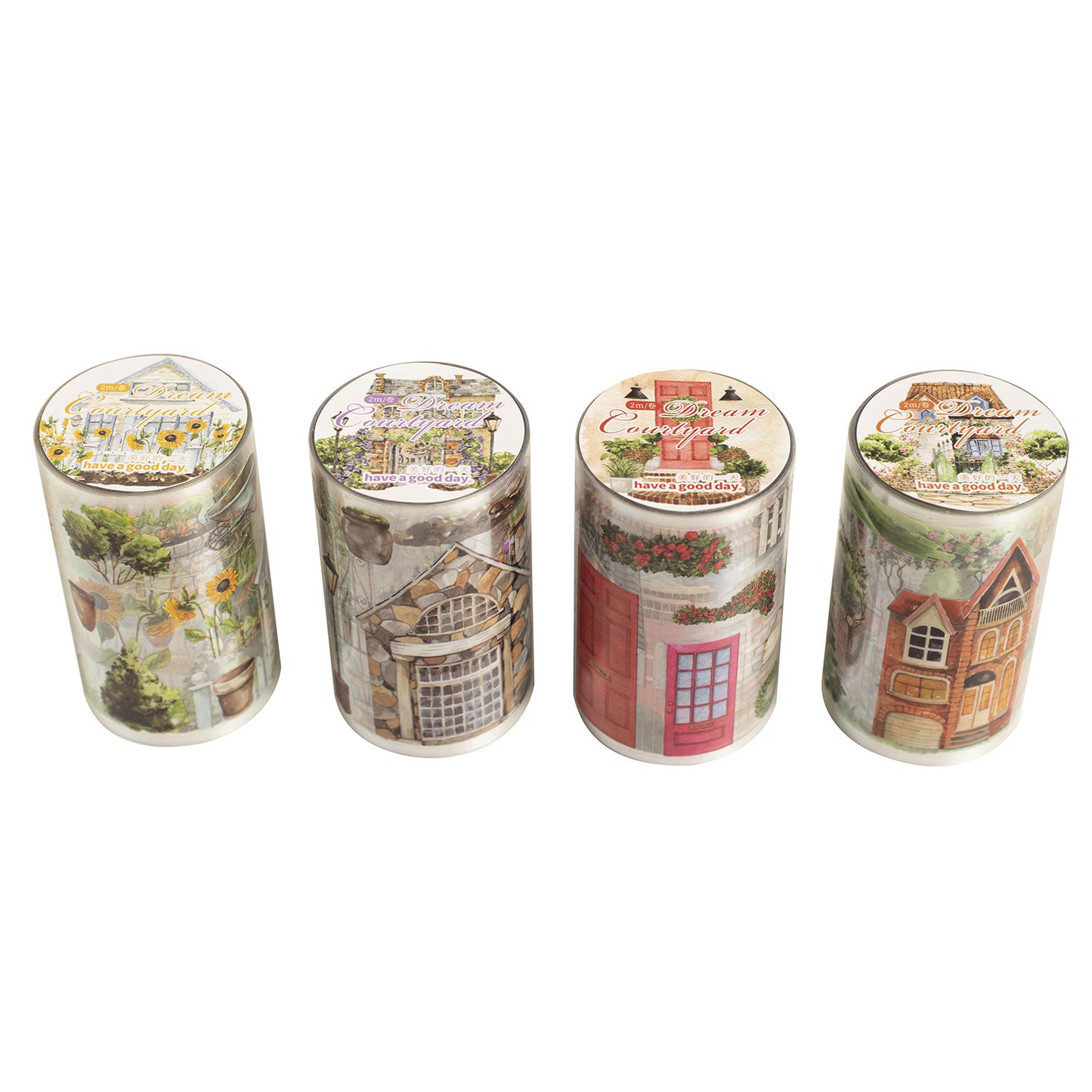 1 Roll Garden Theme Die Cut PET Stickers Tape