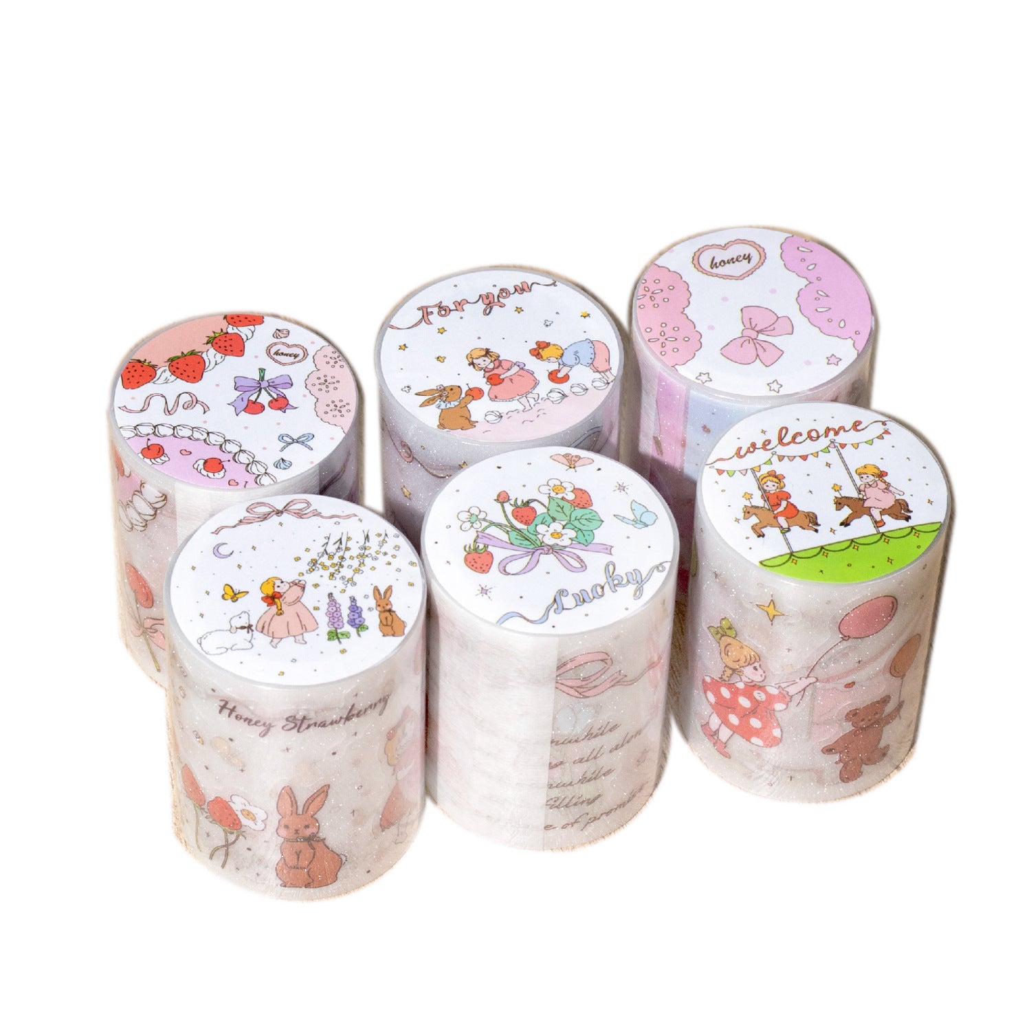 1 Roll Childhood Theme PET Stickers Tape THTWXZ
