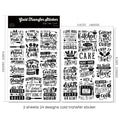 2 Sheets Waterproof Rub on Stickers - Kitchen Words