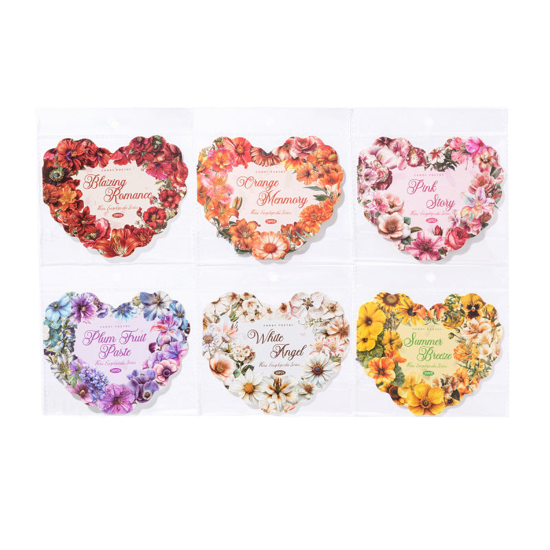 25 Pcs Vintage Flower Stickers HHBKTJ
