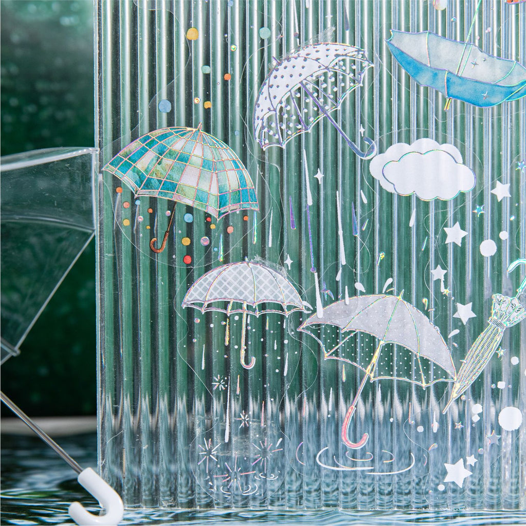 20 Pcs Umbrella Themed Stickers YJLX
