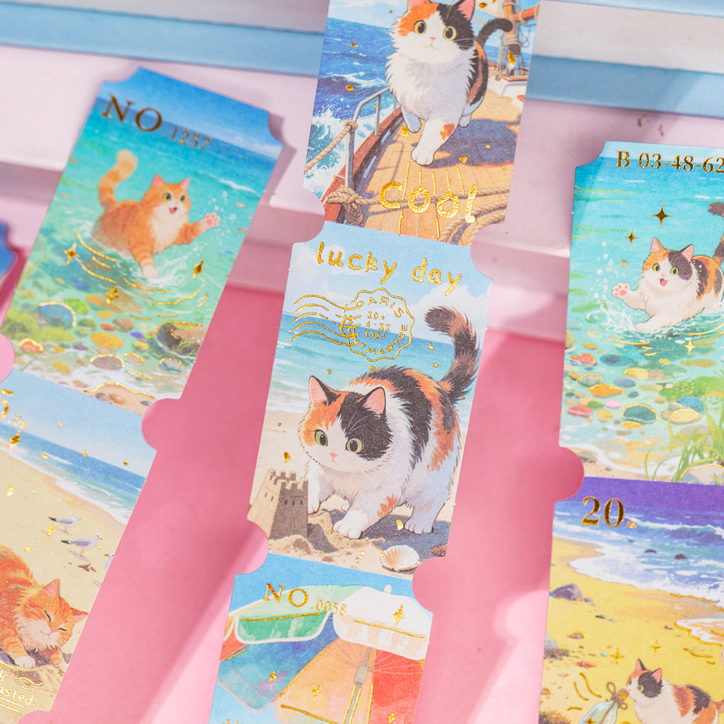 20 Sheets Cat Themed Stickers MPPX