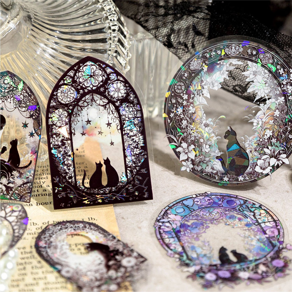 20 Pcs Lace Themed PET Stickers LSQM