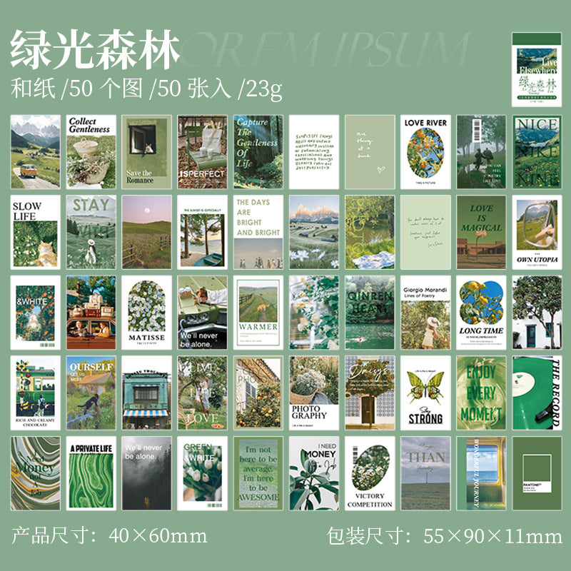 50 Sheets Life Style Washi Stickers Book SHZBC