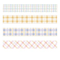 Pastel Gingham Plaid Washi Tape Set - Saulty