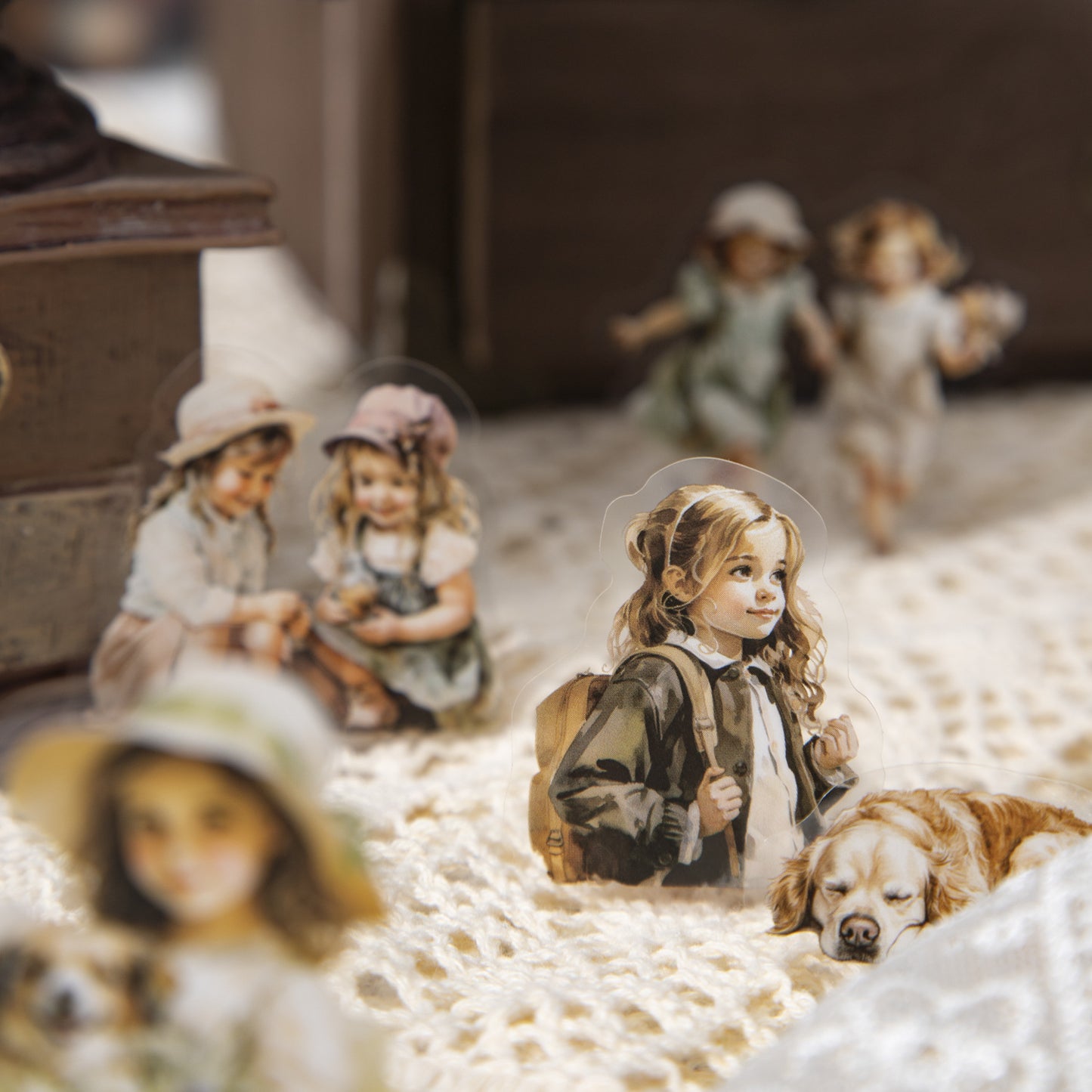 20 Pcs Childhood Theme PET Stickers TNSG