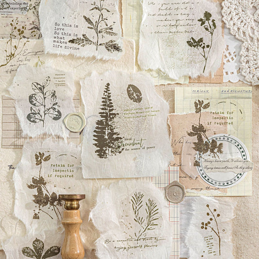 20 Pcs Vintage Botanical PET Stickers MLHC